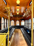 wedding trolley interior limo style